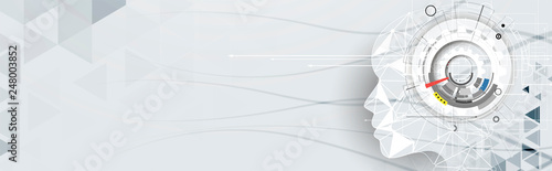 Conceptual technology illustration of artificial intelligence