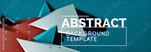 3d triangular shapes geometric background. Origami style pattern with triange shapes for decorative design. Poster design. Line design. Modern presentation template