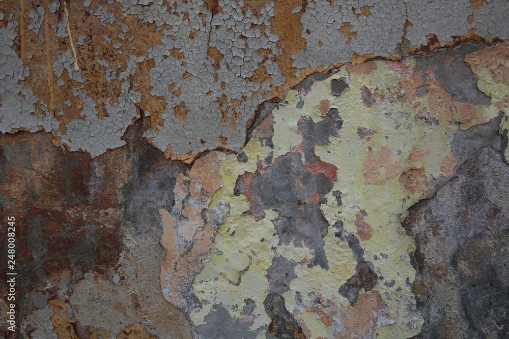 Fototapeta premium Seamless old wall texture. Grunge. Antique. Texture of old plaster and paint of different colors