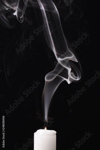 smoke on a black background