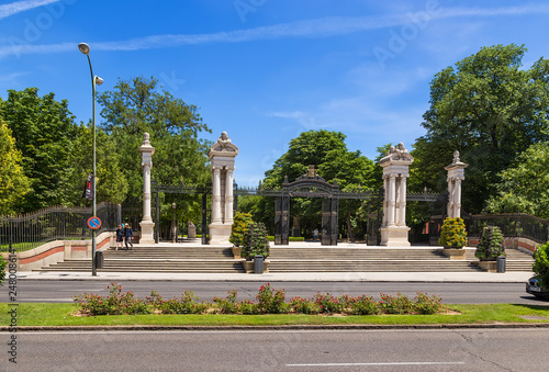Madrid, Spain. Retiro Park Entrance Gate