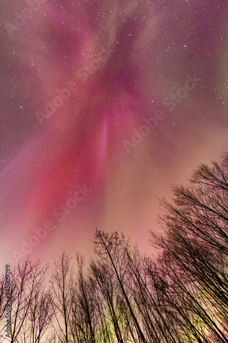 Aurora Borealis in Stowe Vermont, USA