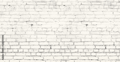 Background of empty white brick old wall