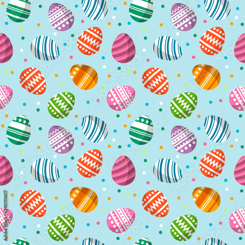 easter egg seamless pattern illustration vector
