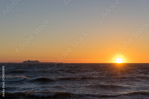 Beautiful sunset on the baltic Sea