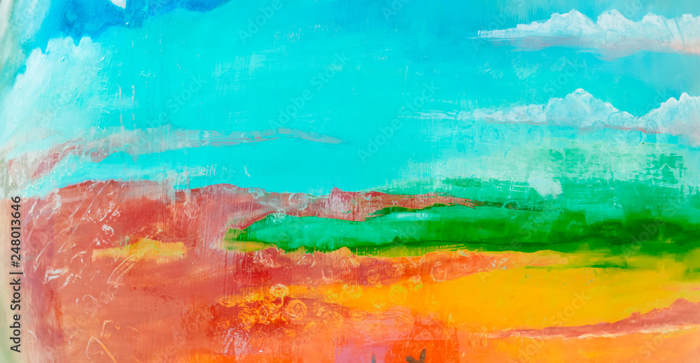 abstract spring background paint strokes