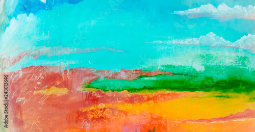 abstract spring background paint strokes