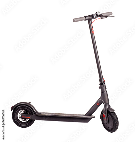 Electric scooter isolated on white background. eco alternative transport concept.