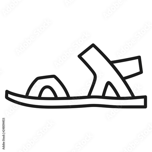 Men's shoe outlined icon in white background