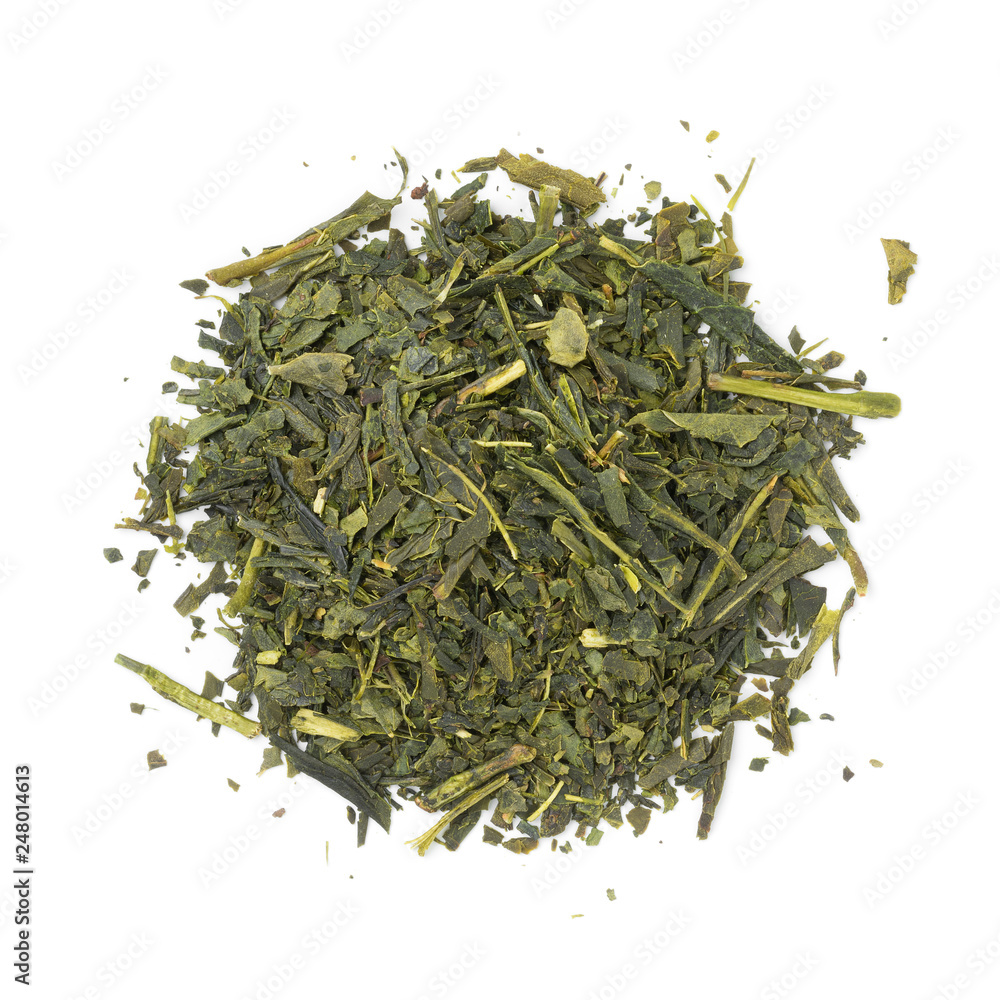 Heap of dried Japanese green tea Heap of dried Japanese green tea