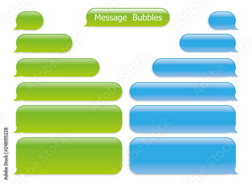 Smartphone SMS chat bubbles set. Vector