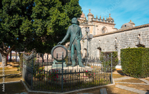 Statue of Manuel Maria Gonzalez Angel (Tio Pepe) founder of the winery Gonzalez - Byass. Jerez de la Frontera photo