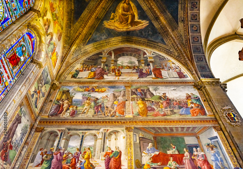 Ghirlandaio Fresco Santa Maria Novella Church Florence Italy