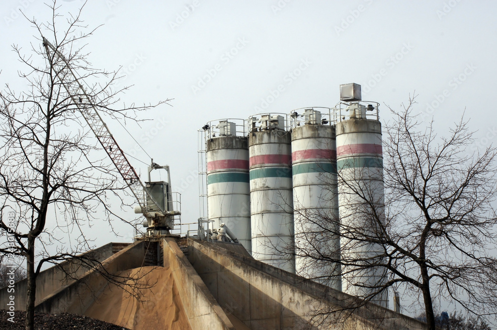 Obraz premium Kieswerk Sand für das Baugewerbe
