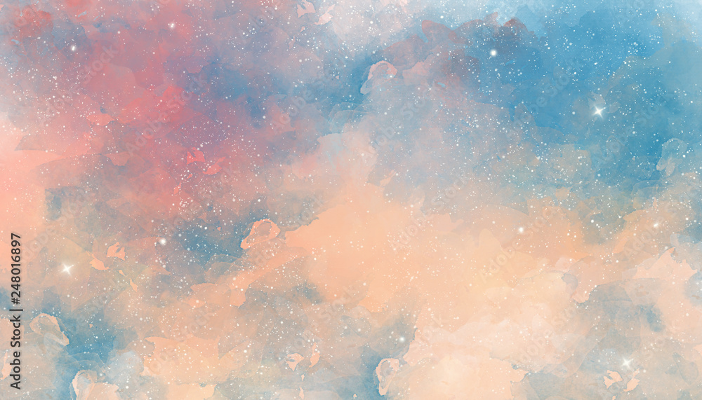 Pink pastel watercolor space background Stock Illustration | Adobe Stock