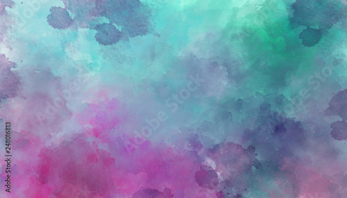 Purple, blue abstract watercolor background © jenteva