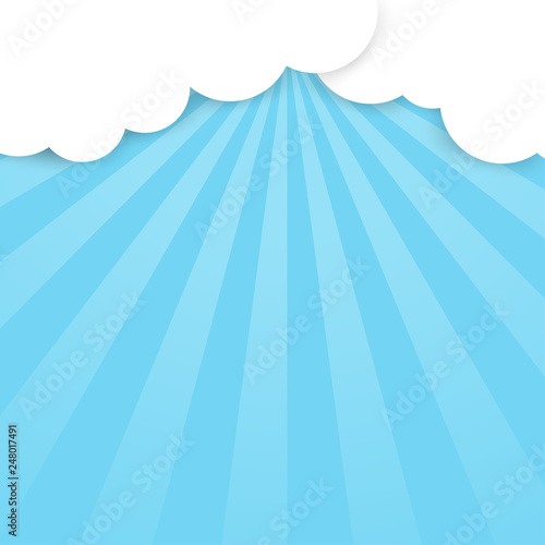 Bright sky background and light that passes through the clouds.
