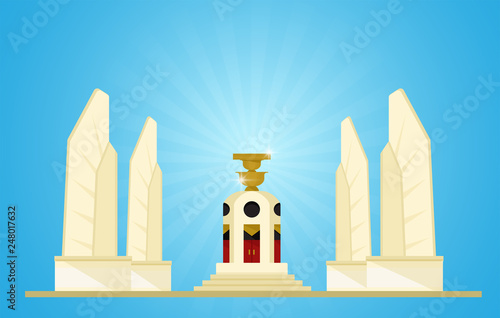 mocracy Monument Representatives of upcoming elections in Thailand