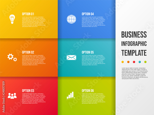 Business infograph with icons - concept of template. Vector