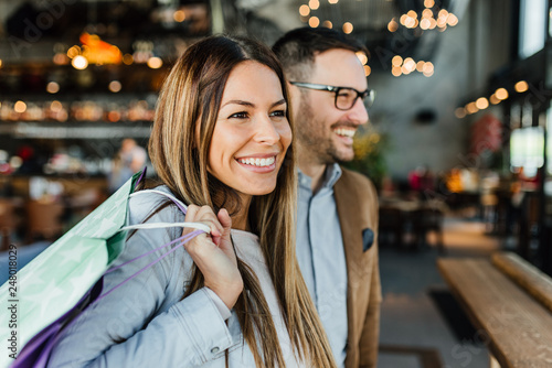 Young couple in shopping