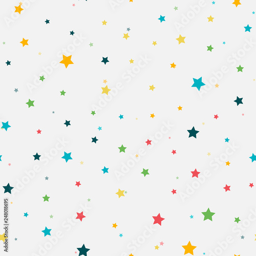 Abstract seamless pattern. colorful stars.