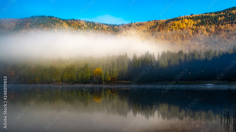 Romania in the Carpathian mountains , landscape from Transylvania in autumn time