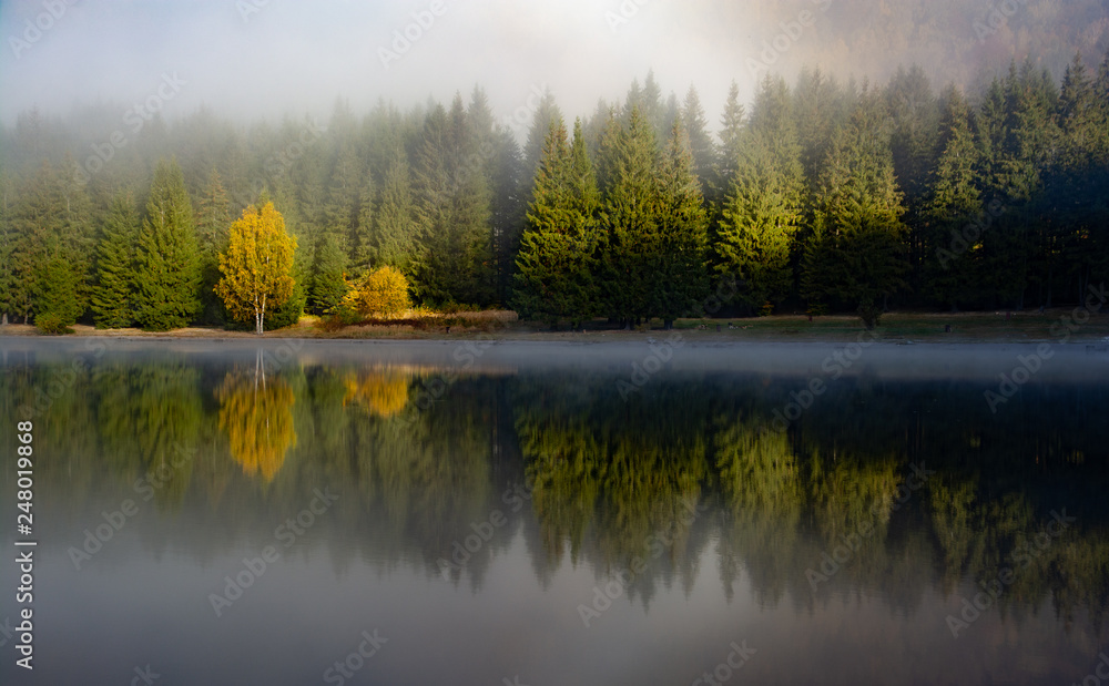 Romania in the Carpathian mountains , landscape from Transylvania in autumn time