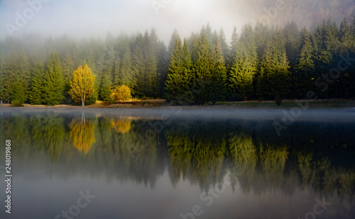 Obraz na płótnie Romania in the Carpathian mountains , landscape from Transylvania in autumn time w salonie