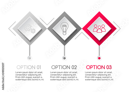 Infograph with business symbols. Vector