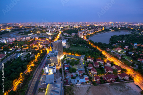 Bucharest skyline panoramic view with corporate buildings in Pipera © Eduard