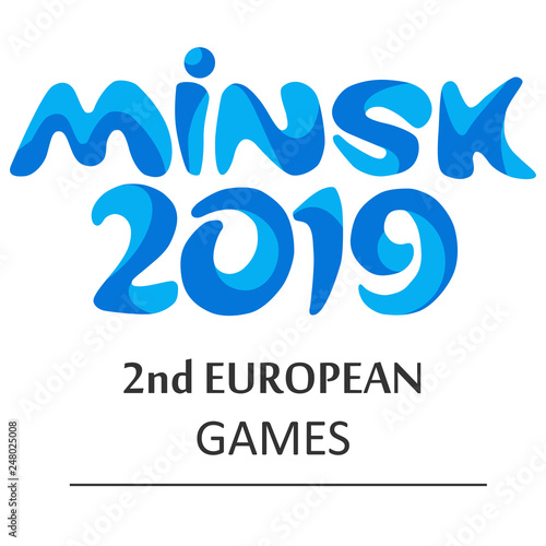 Logo of the European games in Minsk 2019. photo