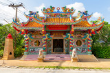 architectural detail at the chinese temple in Mae Nam, Ko Samui, Thailand, Asia