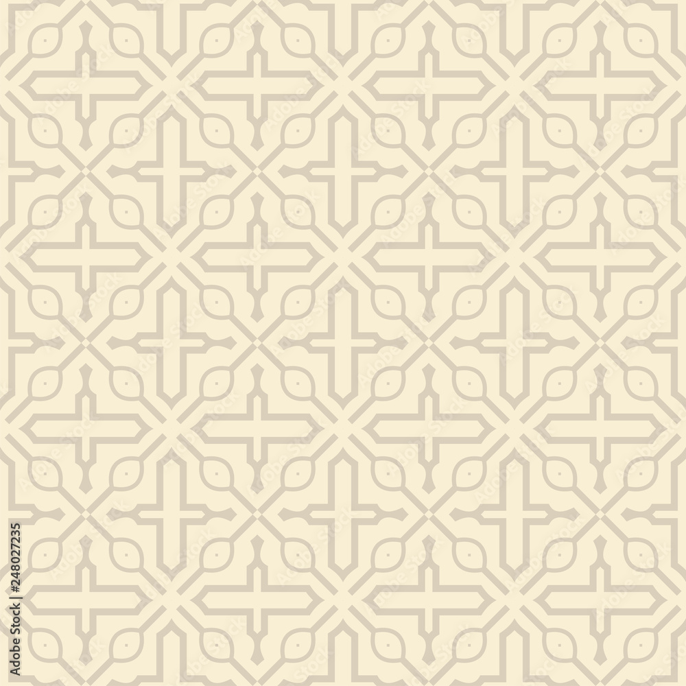 Vector Illustration. Seamless Pattern With Ornament, Decorative Border. Design For Print Fabric, Wallpaper, Interior deocoration