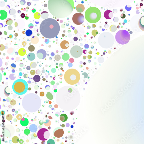Multicolor geometric circle abstract background seamless pattern