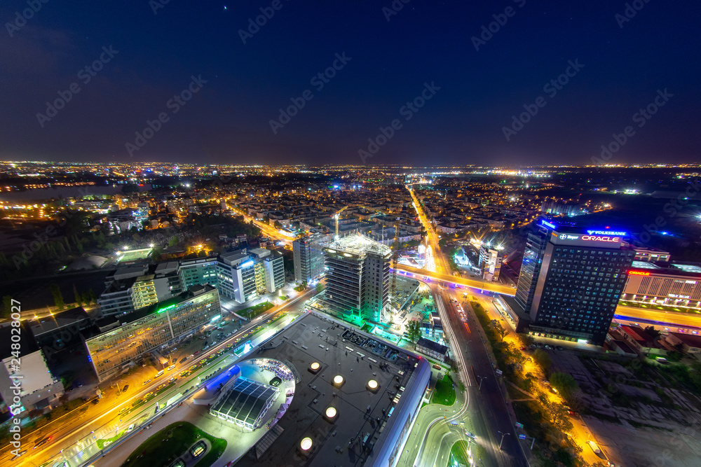 Fototapeta premium Bucharest city scape , Bucharest skyline 