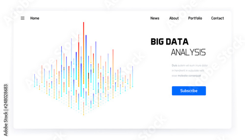 Big data analysis, computer processing visualisation, business analytics