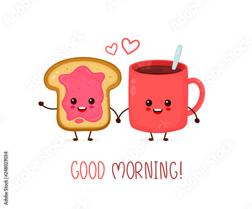 Happy cute smiling funny cup 