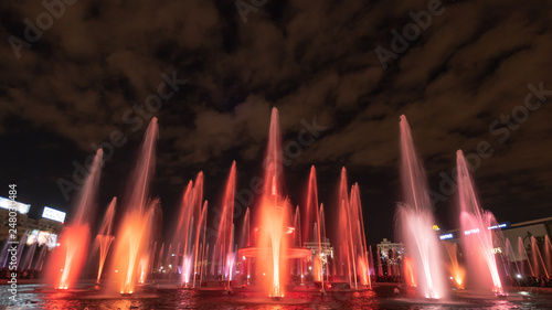 Bucharest central fountain , water show, Romania  © Eduard