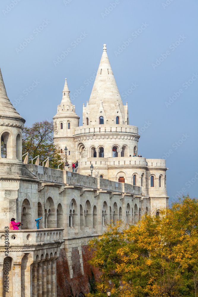 View on the Old Fisherman Bastion in Budapest