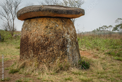 The Plains of Jars,archaeological site,near Phonsovan,Laos photo