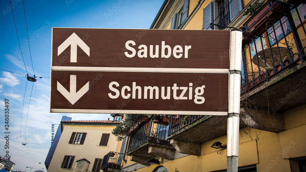 Obraz premium Schild 384 - Sauber