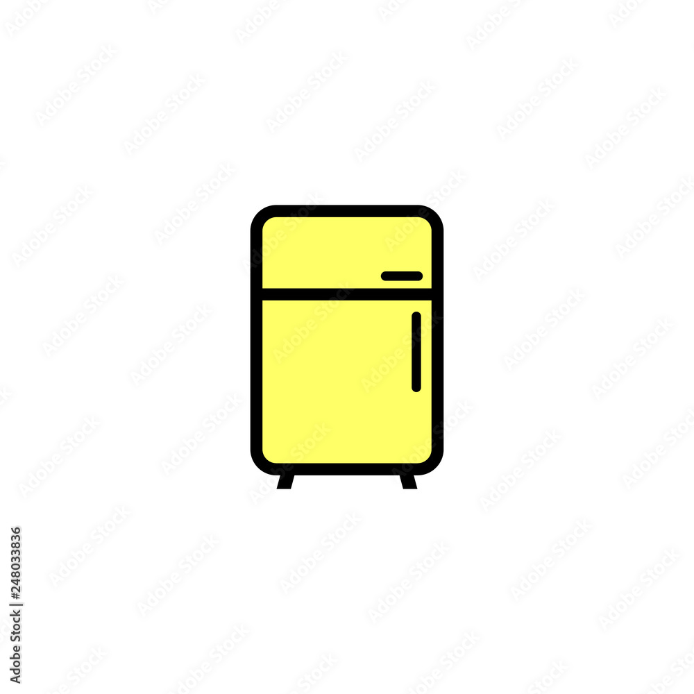Refrigerator outline vector icon Refrigerator outline vector icon