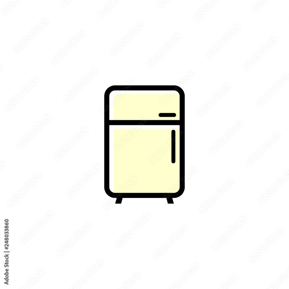 Refrigerator outline vector icon Refrigerator outline vector icon