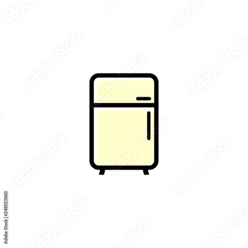 Refrigerator outline vector icon