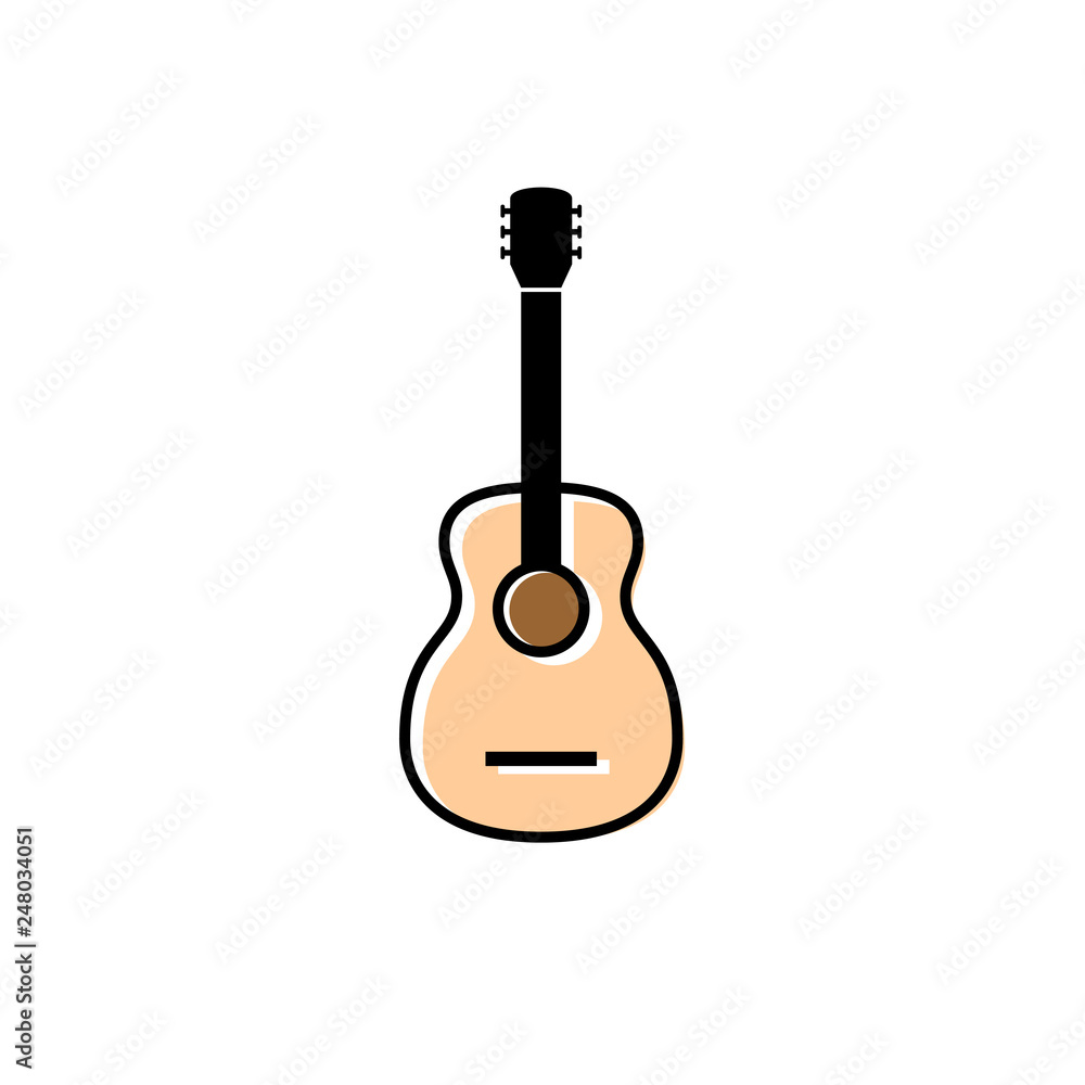 Naklejka premium Guitar vector icon
