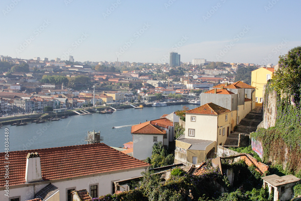Fototapeta premium panorama of the old town of Porto