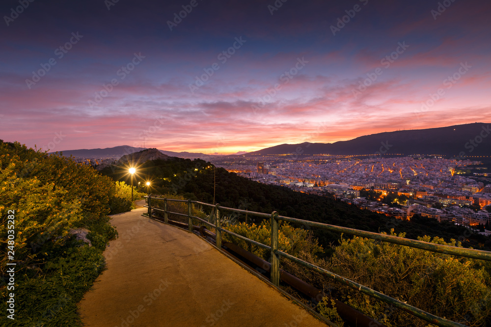 Fototapeta premium Lycabettus hill in Athens