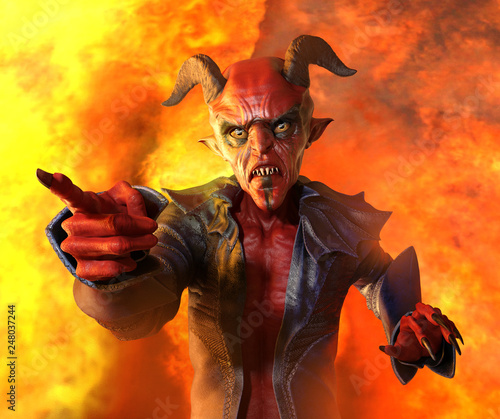 Tableau sur toile The Demon Accuser from Hell