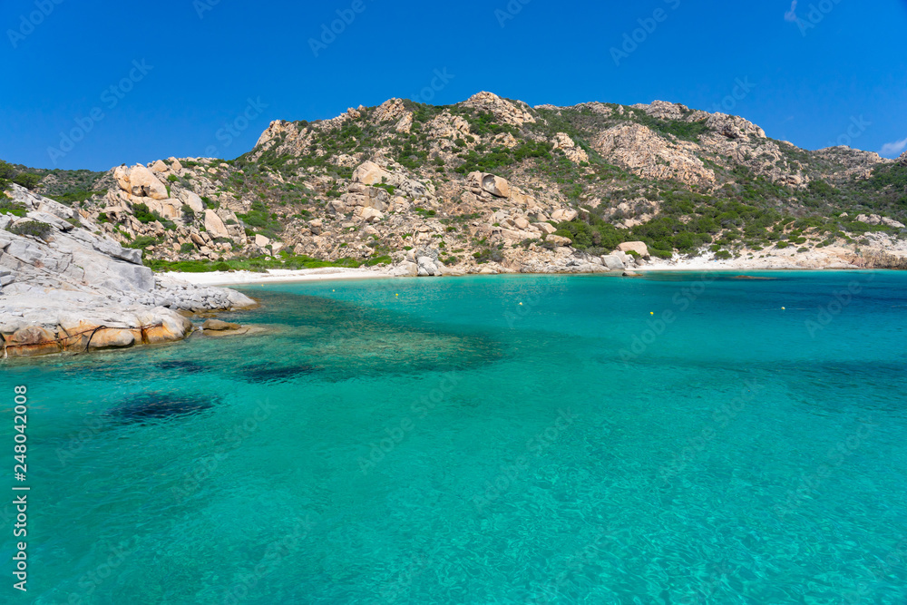 Beautiful beach of archipelago la Maddalena. Sardinia, Italy