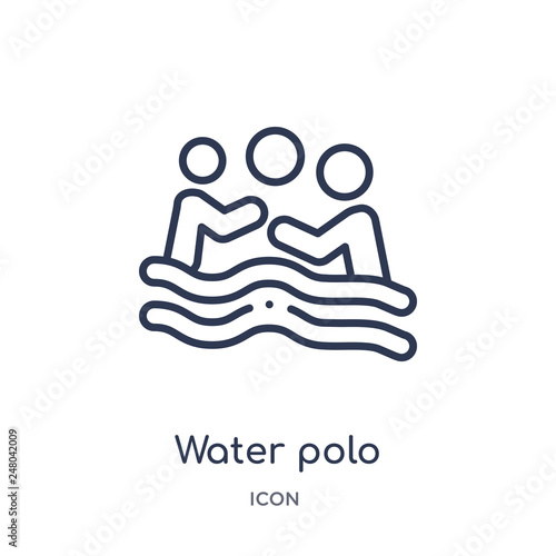 water polo icon from olympic games outline collection. Thin line water polo icon isolated on white background.